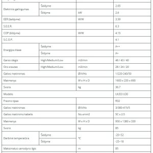 Lubinis kondicionierius LG Standart Inverter 9.5/10.8kW