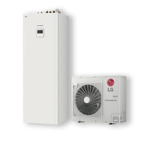 Split tipo oras vanduo šilumos siurblys su integruotu boileriu LG  Therma V 9.0/9.0kW