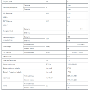 Oras oras šilumos siurblys LG Standart 2 3.5/4.0kW