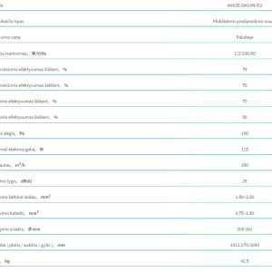 Rekuperatorius Samsung ERV AN035JSKLKN su priešpriešiniu šilumokaičiu ir valdikliu