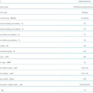 Rekuperatorius Samsung ERV AN080JSKLKN su priešpriešiniu šilumokaičiu ir valdikliu