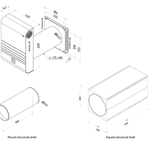 Mini rekuperatorius Zehnder ComfoAIR70